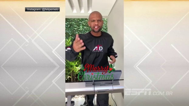 Tá pago! Felipe Melo e Diego Alves divulgam vídeos treinando até no Natal Tá pago! Felipe Melo e Diego Alves divulgam vídeos treinando até no Natal