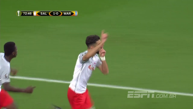 Salzburg vence Olympique de Marselha e assume a liderança do grupo I da Europa League Veja o gol de Salzburg 1 x 0 Olympique de Marselha