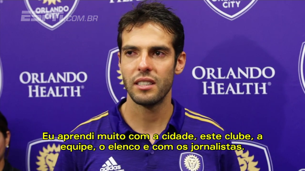 Em meio a lágrimas e sorrisos, Kaká se despede do Orlando City: 'Foi difícil focar na partida'