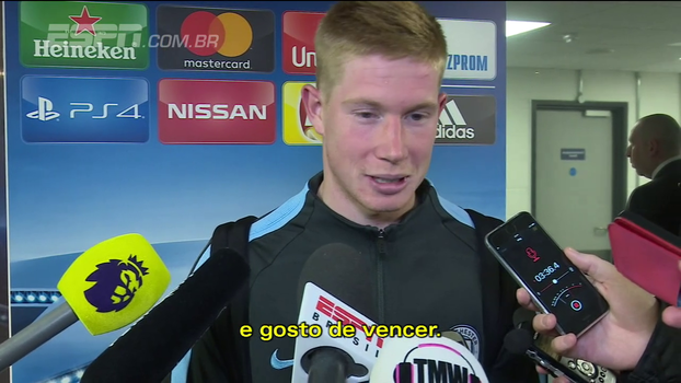 Garçom do City, De Bruyne vive ótima fase e é modesto: 'Fica bem mais fácil quando o time está jogando dessa maneira' 5272864_WEB VTDEBRUYNEJESUS 181017.mp4