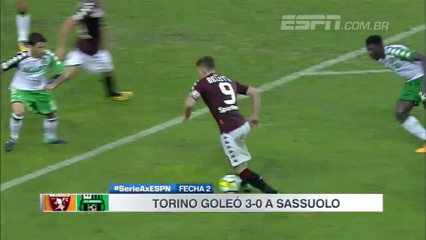 Com golaço e linda assistência, Belotti comanda vitória do Torino sobre o Sassuolo Com golaço e linda assistência, Belotti comanda vitória do Torino sobre o Sassuolo