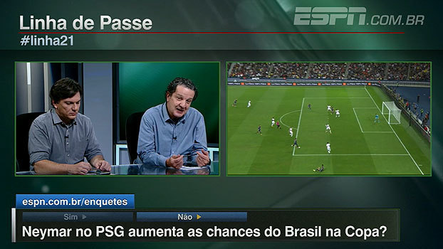 Para Juca, seleção ganha com mudança de Neymar: 'Ele tem um time para chamar de "seu". Ficou claro quem é que manda no PSG' Para Juca, seleção ganha com mudança de Neymar: 'Ele tem um time para chamar de "seu". Ficou claro quem é que manda no PSG'