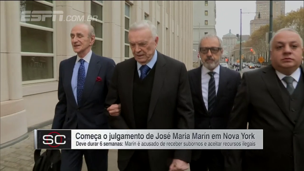 Começa o julgamento de José Maria Marin, acusado de receber suborno e aceitar recursos ilegais Começa o julgamento de José Maria Marin, acusado de receber suborno e aceitar recursos ilegais