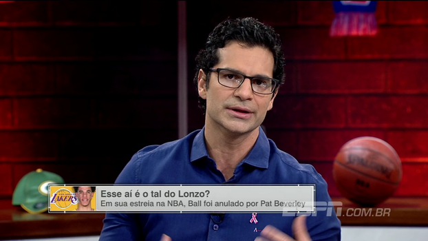 Paulo Antunes exalta tranquilidade de Lonzo Ball em estreia ruim: 'Tem que ter essa personalidade para sobreviver na NBA' Paulo Antunes exalta tranquilidade de Lonzo Ball em estreia ruim: 'Tem que ter essa personalidade para sobreviver na NBA'