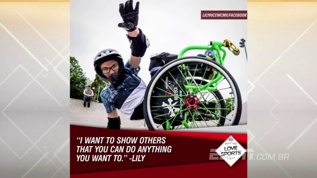 Com apenas 13 anos, Lily Rice supera as dificuldades e se torna segunda mulher a completar um backflip em cadeira de rodas Com apenas 13 anos, Lily Rice supera as dificuldades e se torna segunda mulher a completar um backflip em cadeira de rodas