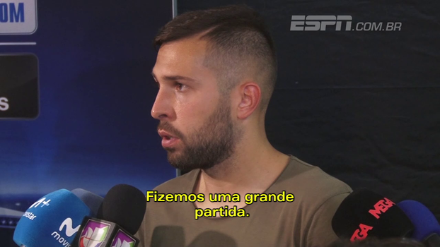 Jordi Alba elogia grande partida do Barcelona; Semedo exalta Messi e comenta início no clube Jordi Alba elogia grande partida do Barcelona; Semedo exalta Messi e comenta início no clube