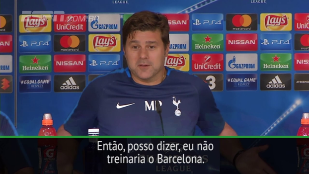 Ex-jogador do rival, Pochettino afirma: 'Eu não treinaria o Barcelona' Ex-jogador do rival, Pochettino afirma: 'Eu não treinaria o Barcelona'