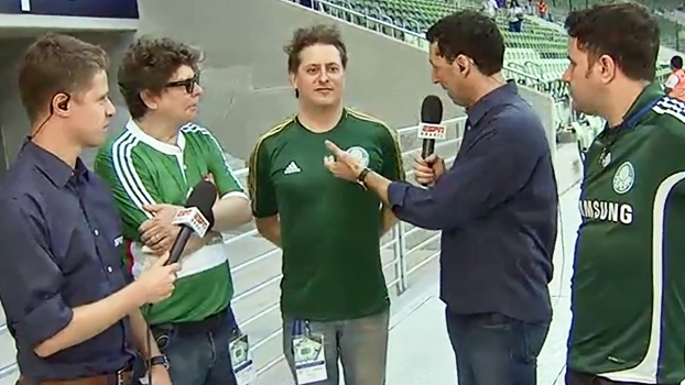 PVC entrevista palmeirenses Branco Mello, Maurício Manieri e Marcos Kleine no Allianz Parque PVC entrevista palmeirenses Branco Mello, Maurício Manieri e Marcos Kleine no Allianz Parque