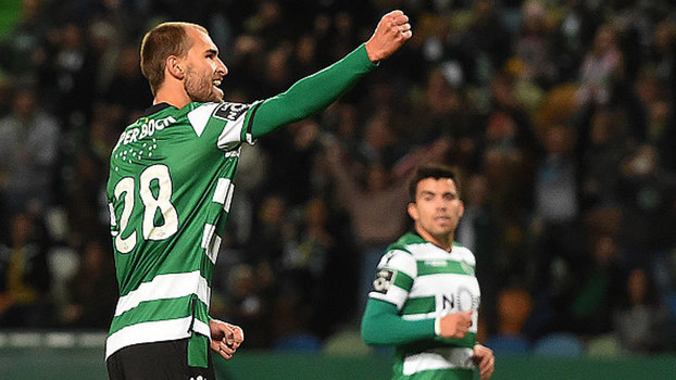 Artilheiro holandês faz de pênalti, Sporting vence Belenenses e pressiona Porto Artilheiro holandês faz de pênalti, Sporting vence Belenenses e pressiona Porto