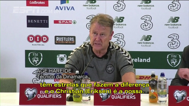 Técnico da Dinamarca diz que Eriksen faz a diferença; treinador da Irlanda culpa gols rápidos Técnico da Dinamarca diz que Eriksen faz a diferença; treinador da Irlanda culpa gols rápidos