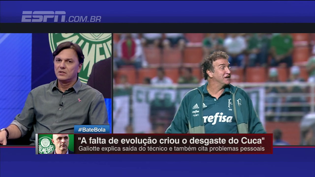 Mauro aponta falta de evolução no Palmeiras de Cuca e sugere 'tremenda reflexão' ao treinador Mauro aponta falta de evolução no Palmeiras de Cuca e sugere 'tremenda reflexão' ao treinador