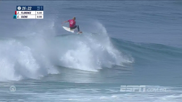 John John Florence dá aéreo sensacional e fica com a maior nota da competição até agora; veja! John John Florence dá aéreo sensacional e fica com a maior nota da competição até agora; veja!