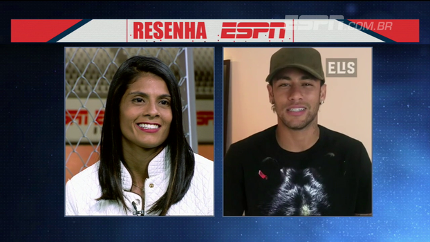Em espanhol, Neymar parabeniza por sucesso e manda recado a Sole Jaimes no Resenha ESPN Em espanhol, Neymar parabeniza por sucesso e manda recado a Sole Jaimes no Resenha ESPN
