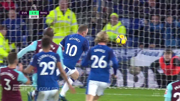 De técnico novo, Rooney faz hat-trick com gol do meio de campo e Everton goleia o West Ham Assista aos gols da vitória do Everton sobre o West Ham por 4 a 0!