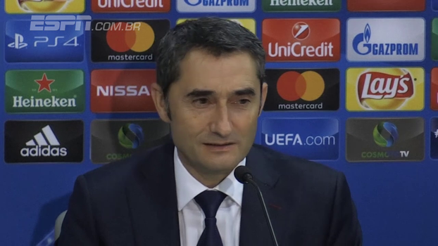 Ex-técnico do Olympiacos, Valverde lamenta empate do Barça e destaca torcida: 'Sabia o que iria enfrentar' Ex-técnico do Olympiacos, Valverde lamenta empate do Barça e destaca torcida: 'Sabia o que iria enfrentar'