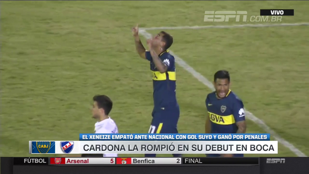Com assistência de Chávez para Cardona, Boca Juniors vence Nacional-URU nos pênaltis em amistoso Com assistência de Chávez para Cardona, Boca Juniors vence Nacional-URU nos pênaltis em amistoso