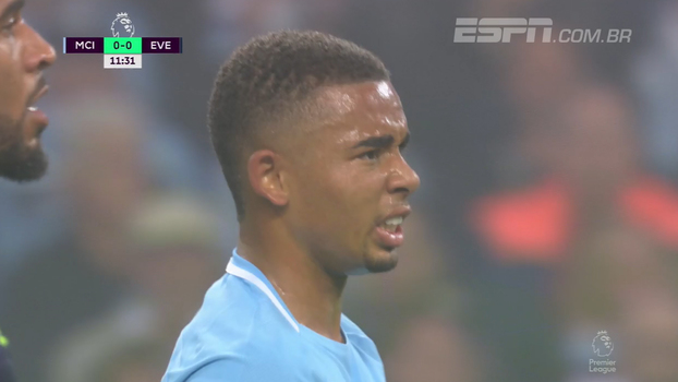 Veja como foi a atuação do titular Gabriel Jesus na partida contra o Everton Veja como foi a atuação do titular Gabriel Jesus na partida contra o Everton