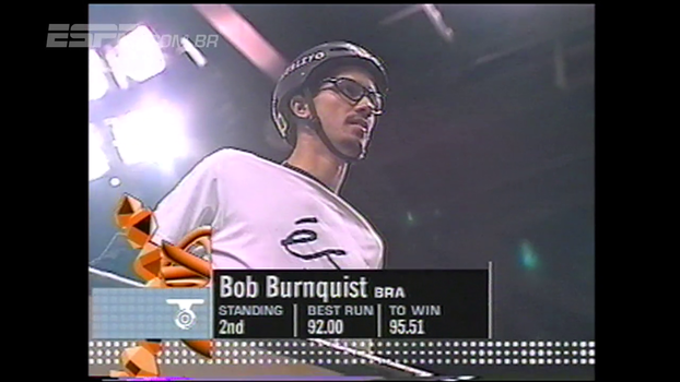 Bob durante sua corrida perfeita, em 2001, que lhe rendeu um recorde histórico Bob durante sua corrida perfeita, em 2001, que lhe rendeu um recorde histórico