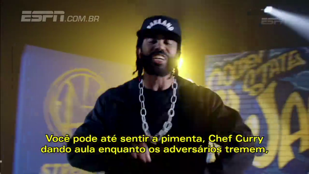 'Há um time que, no estilo da Baía, redefiniu as regras do jogo': veja o rap do Golden State Warriors 'Há um time que, no estilo da Baía, redefiniu as regras do jogo': veja o rap do Golden State Warriors