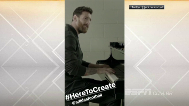Em vídeo de patrocinadora, Messi surpreende no piano e toca música oficial da Champions League Em vídeo de patrocinadora, Messi surpreende no piano e toca música oficial da Champions League