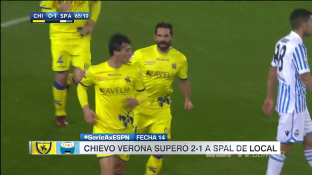 Atacante italiano brilha, Chievo vira sobre o SPAL e pula do 11º para o 8º lugar Atacante italiano brilha, Chievo vira sobre o SPAL e pula do 11º para o 8º lugar