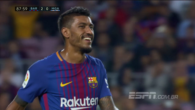 Tempo real: Paulinho recebe na área, bate colocado, mas goleiro do Malaga vai buscar Tempo real: Paulinho recebe na área, bate colocado, mas goleiro do Malaga vai buscar