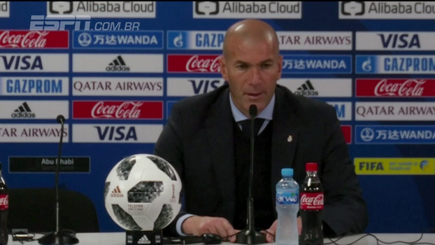 Zidane fala sobre o Grêmio, diz que não assiste à liga brasileira e faz previsões para a final Zidane fala sobre o Grêmio, diz que não assiste à liga brasileira e faz previsões para a final