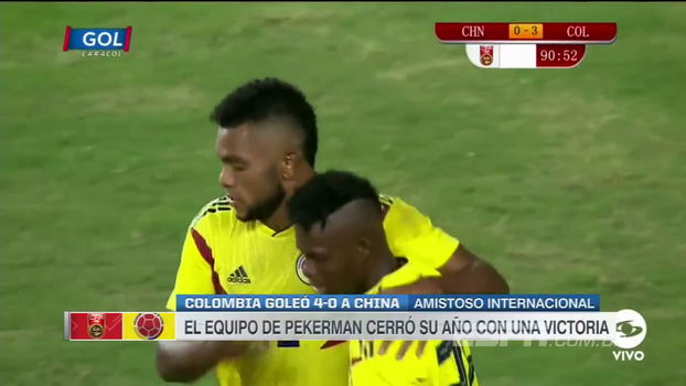 Com 2 gols de Borja - incluindo uma pintura - Colômbia faz 4 e passa por cima da China Com 2 gols de Borja - incluindo uma pintura - Colômbia faz 4 e passa por cima da China