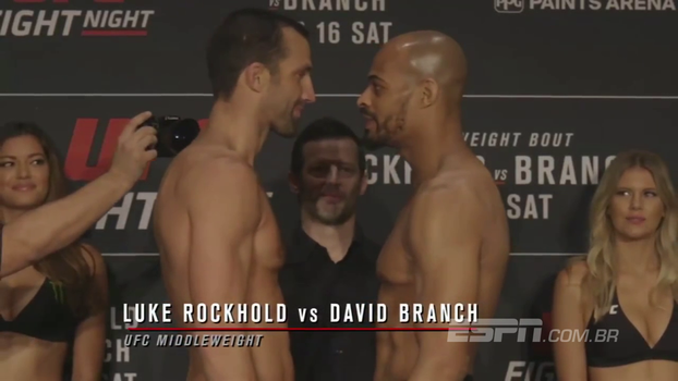 VEJA a encarada entre Luke Rockhold e David Branch no UFC Pittsburgh VEJA a encarada entre Luke Rockhold e David Branch no UFC Pittsburgh