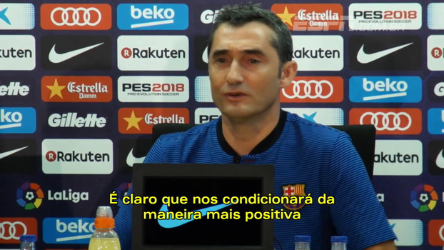 Valverde: 'Messi terá o mesmo papel que teve nos últimos anos' Valverde: 'Messi terá o mesmo papel que teve nos últimos anos'