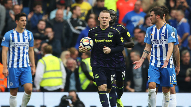 Everton sai atrás contra Brighton, mas Rooney converte pênalti no fim e arranca empate Everton sai atrás contra Brighton, mas Rooney converte pênalti no fim e arranca empate