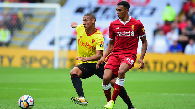 Richarlison estreou pelo Watford e participou do empate com o Liverpool