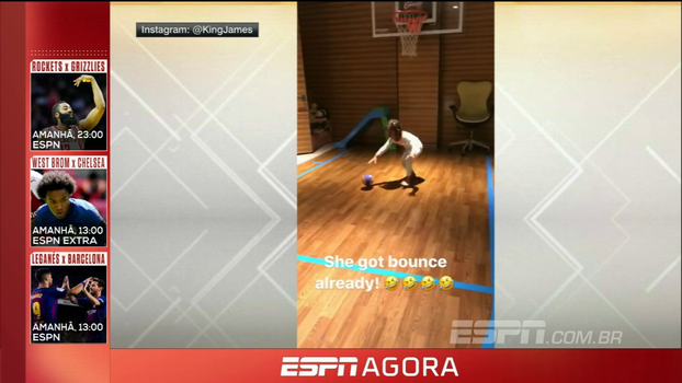 É de sangue! Zhuri, filha de LeBron James, mostra que está aprendendo bem com as aulas do pai É de sangue! Zhuri, filha de LeBron James, mostra que está aprendendo bem com as aulas do pai