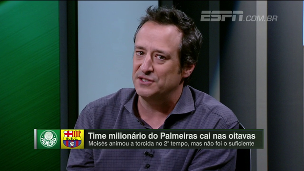 Gian: 'O caráter dramático do jogo não pode esconder o que foi o 1º tempo do Palmeiras' Gian: 'O caráter dramático do jogo não pode esconder o que foi o 1º tempo do Palmeiras'
