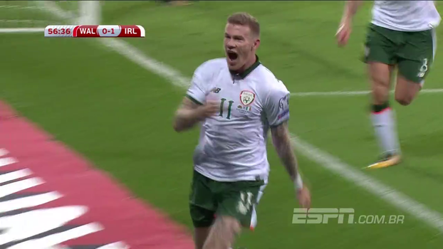 Eliminatórias europeias: Gol de País de Gales 0 x 1 Irlanda Veja o gol de País de Gales 0 x 1 Irlanda
