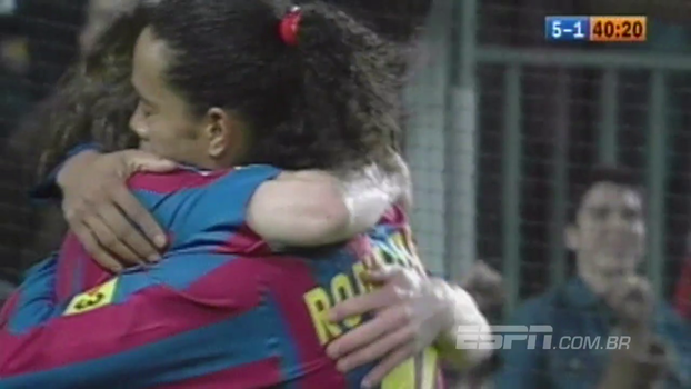 Com Ronaldinho 'endiabrado' e gol de Messi, Barcelona venceu Betis de Tardelli em 2006 Com Ronaldinho 'endiabrado' e gol de Messi, Barcelona venceu Betis de Tardelli em 2006
