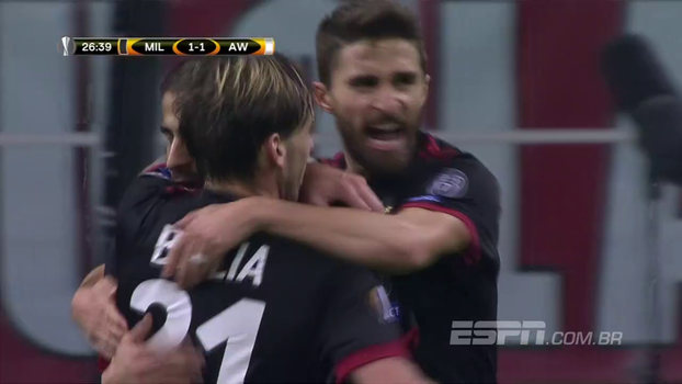 Tempo real: GOL DO MILAN! Rodriguez aproveita falha da zaga e, sozinho na área, empata o jogo no San Siro Tempo real: GOL DO MILAN! Rodriguez aproveita falha da zaga e, sozinho na área, empata o jogo no San Siro