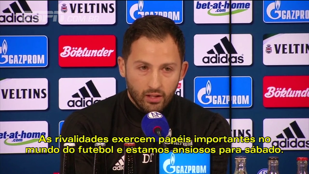 Antes de pegar o Dortmund, técnico do Schalke fala da importância de rivalidades e diz: 'Clássicos são bons quando eles são justos' Antes de pegar o Dortmund, técnico do Schalke fala da importância de rivalidades e diz: 'Clássicos são bons quando eles são justos'