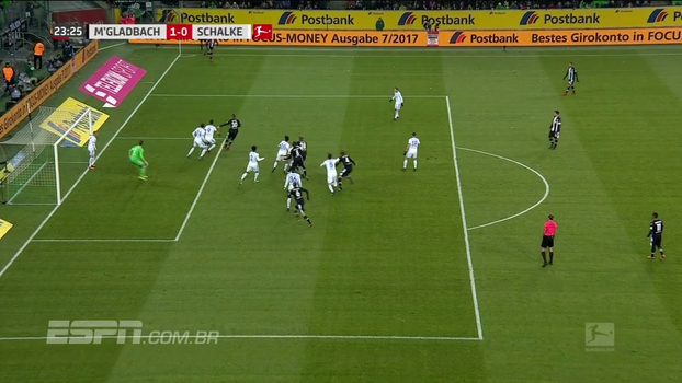 Monchengladbach recebe o Schalke, abre vantagem, mas cede o empate em gol contra indefensável Monchengladbach recebe o Schalke, abre vantagem, mas cede o empate em gol contra indefensável