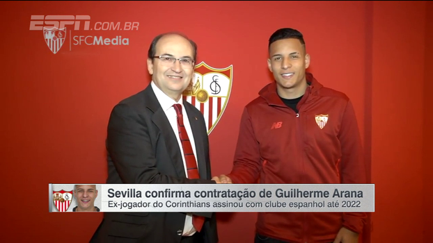Sevilla confirma contratação de Guilherme Arana; veja as imagens da assinatura do contrato Sevilla confirma contratação de Guilherme Arana; veja as imagens da assinatura do contrato