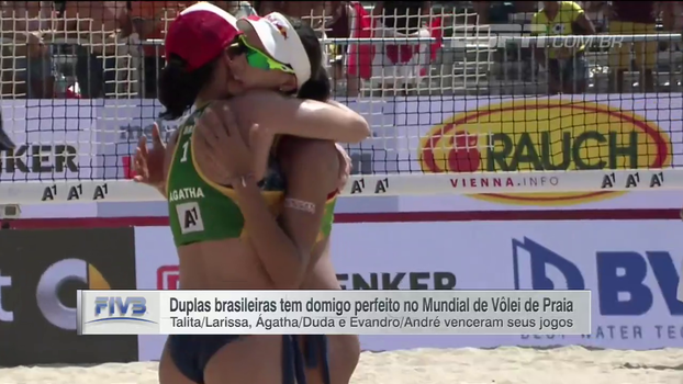 Duplas brasileiras têm domingo perfeito no Mundial de Vôlei de Praia; veja Duplas brasileiras têm domingo perfeito no Mundial de Vôlei de Praia; veja