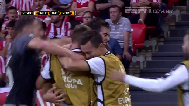 Europa League: Gol de Athletic Bilbao 0 x 1 Zorya Europa League: Gol de Athletic Bilbao 0 x 1 Zorya