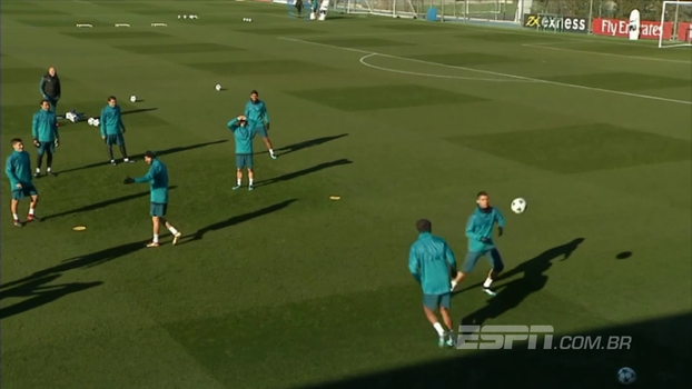 Veja a 'altinha' NOJENTA do Real Madrid se preparando para a partida da Champions Veja a 'altinha' NOJENTA do Real Madrid se preparando para a partida da Champions