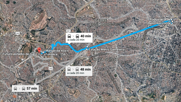 Rodovi&aacute;ria de Belo Horizonte tamb&eacute;m est&aacute; bem pr&oacute;xima ao terreno